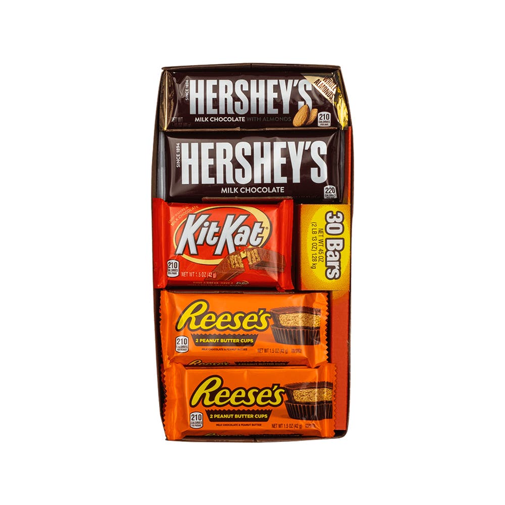 HERSHEY'S Variety Pack Assorted Candy Bars, 13.5 lb box, 144 bars