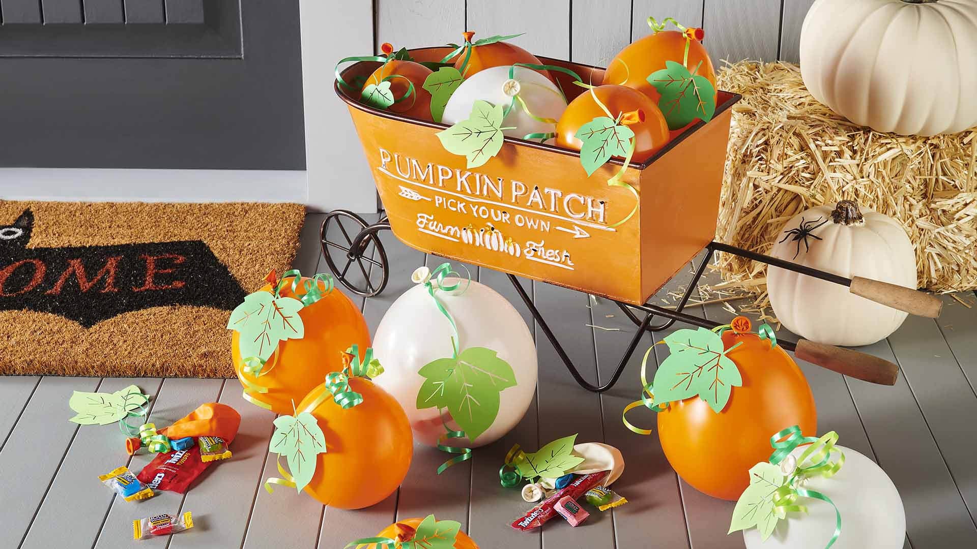 pumpkin patch craft made out of balloons