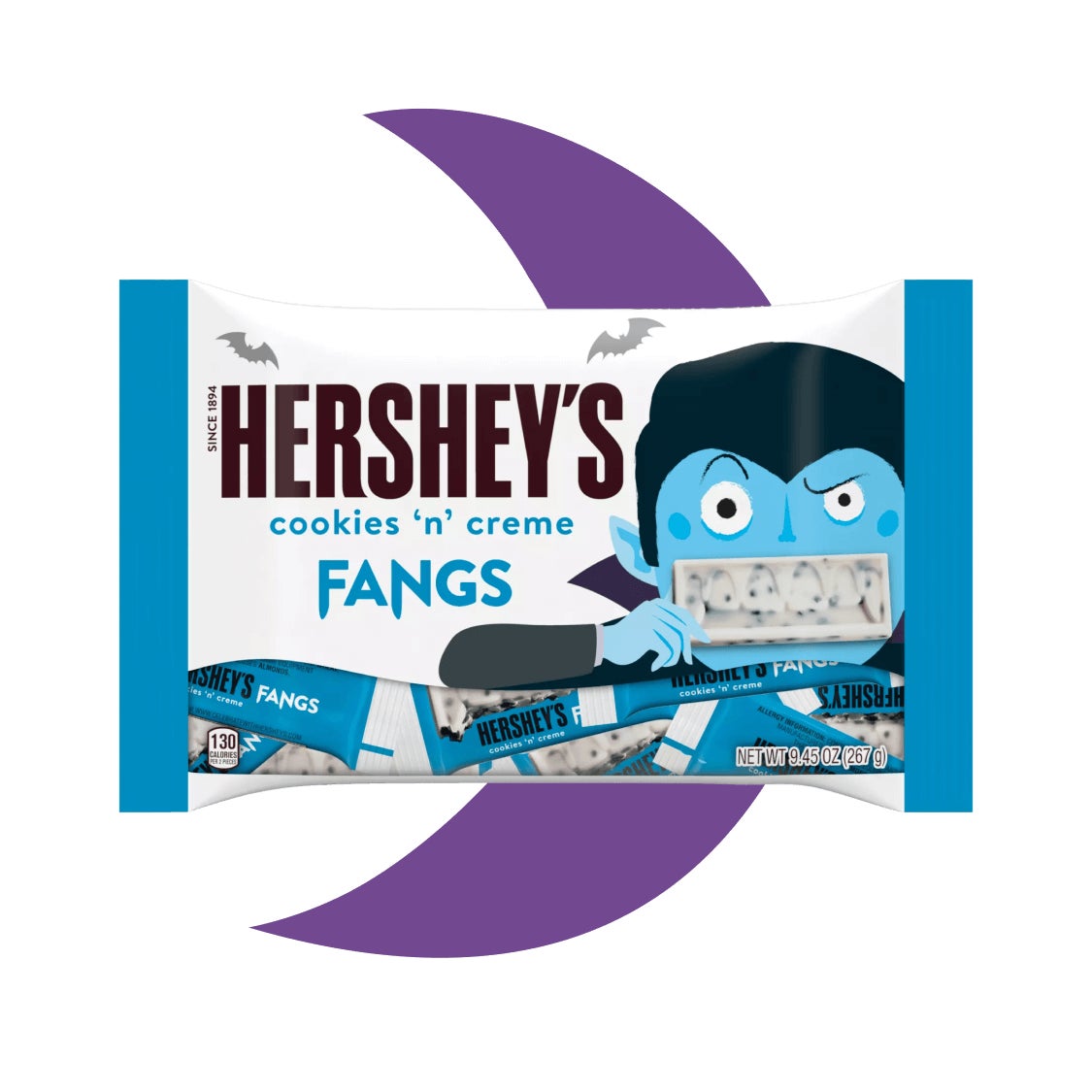 bag of hersheys cookies n creme fang chocolate candy bars